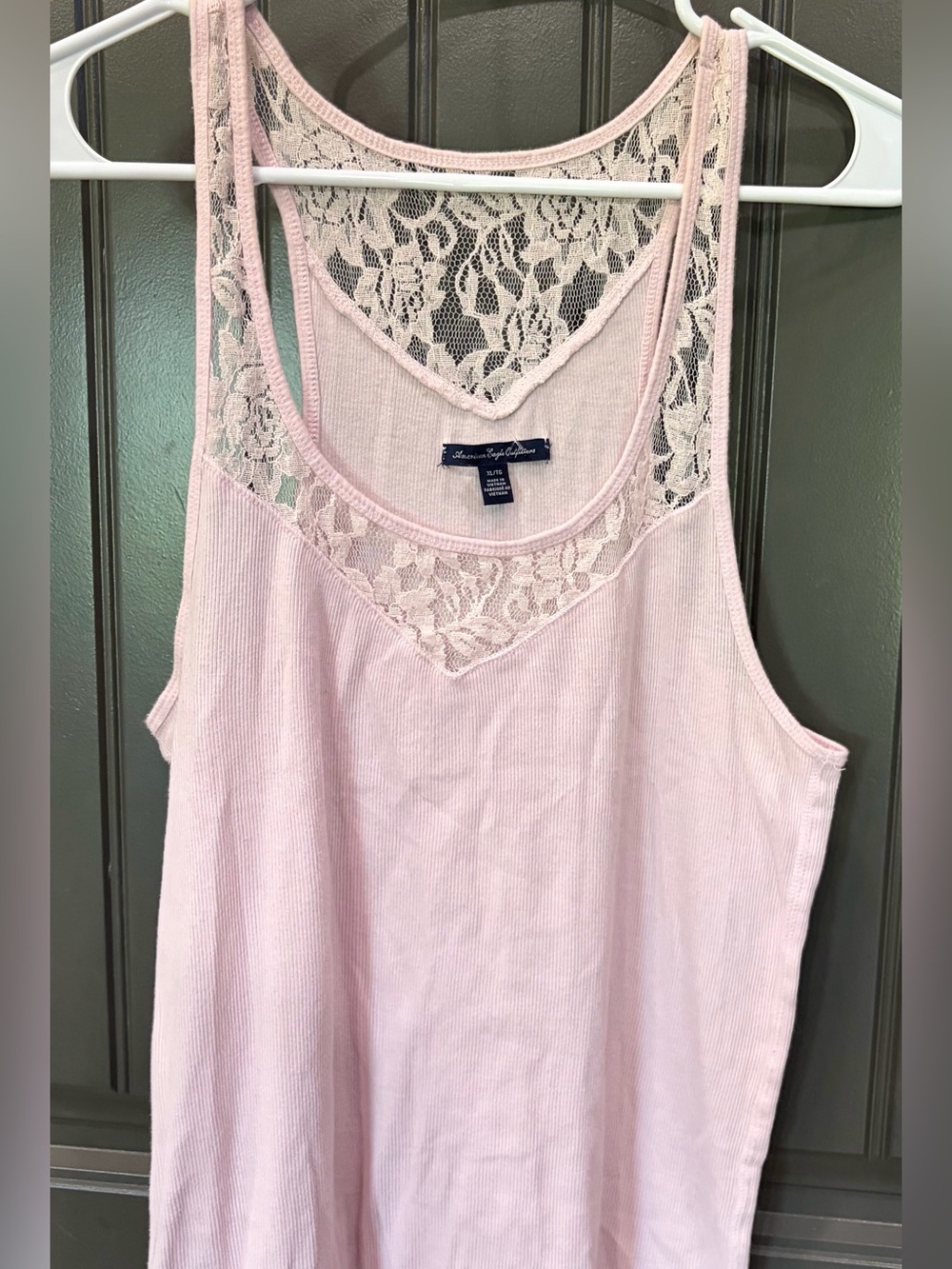 Pink lace tank